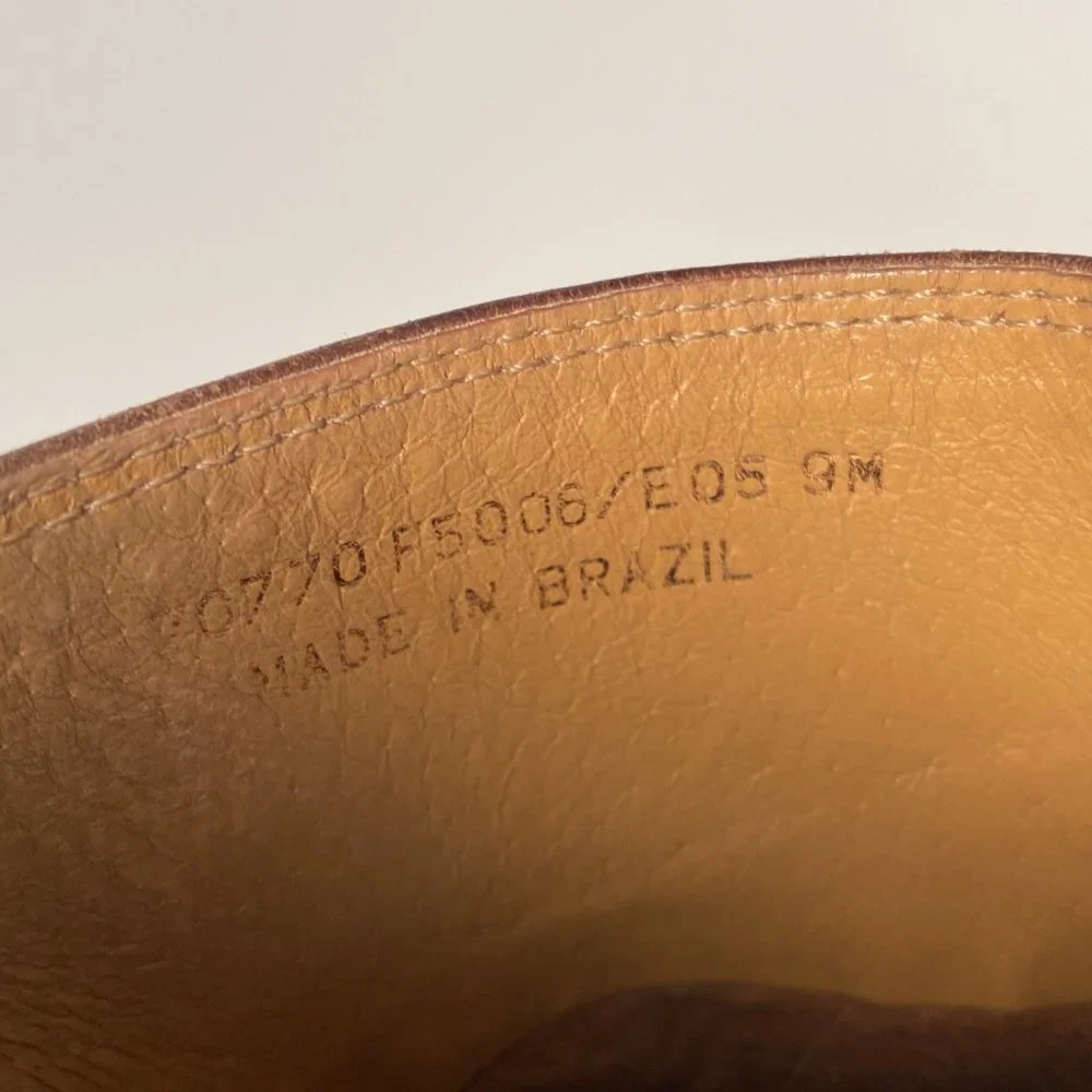 Frye Charlotte Distressed Brown Leather Harness Accent Mules Women Size 9 M - Picture 9 of 9